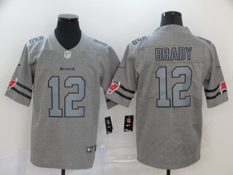 Men Tampa Bay Buccaneers #12 Brady grey New Nike Limited Vapor Untouchable NFL Jerseys style 2
